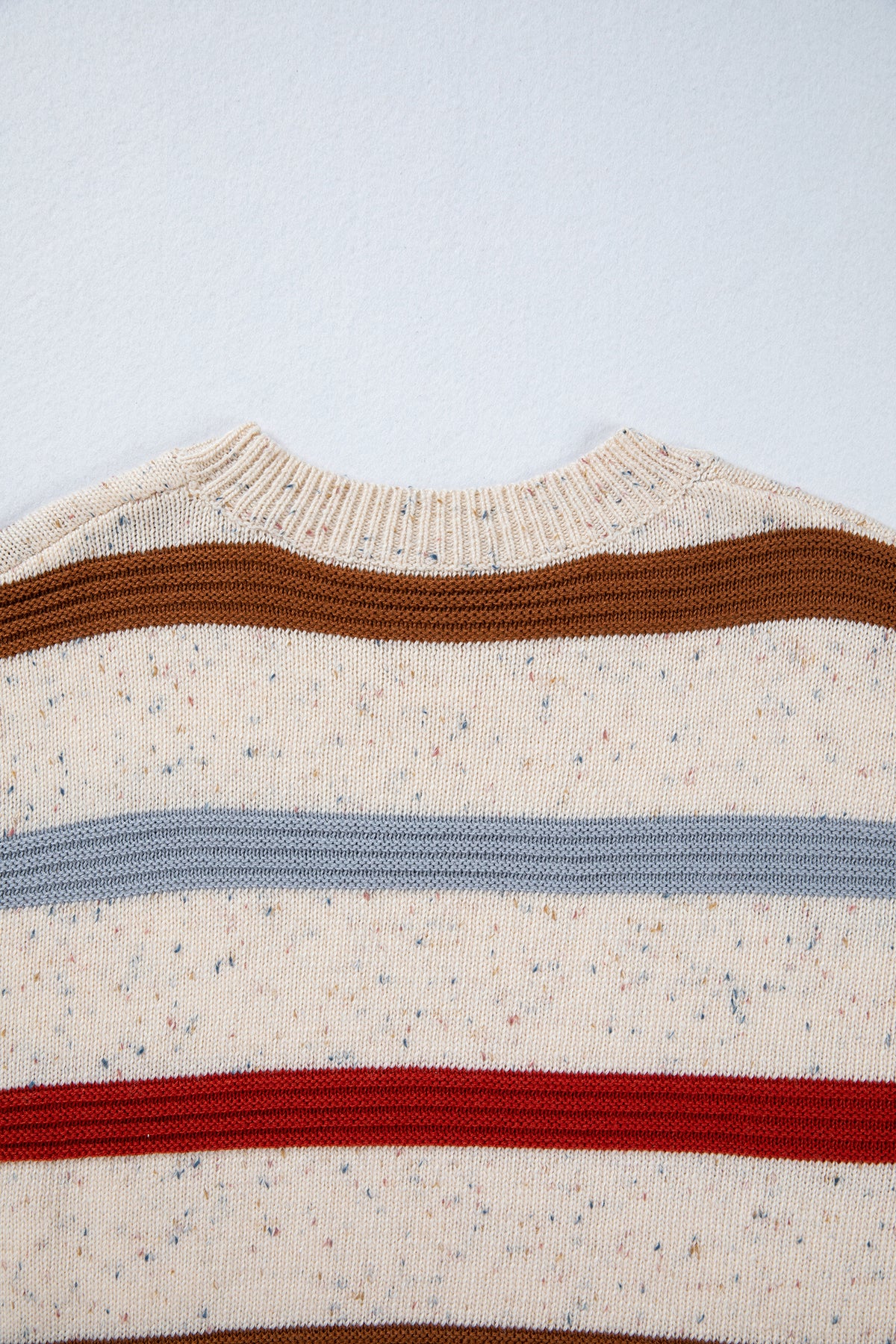 Exposed Seam Drop Shoulder Heathered Knit Sweater - KaleaBoutique.com