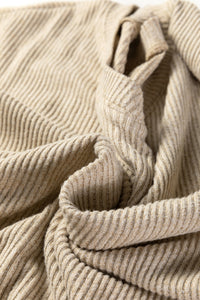 KaleaBoutique Comfortable 3D Ribbed V Neck Pullover Drawstring Pants 2 Piece Lounge Set - KaleaBoutique.com
