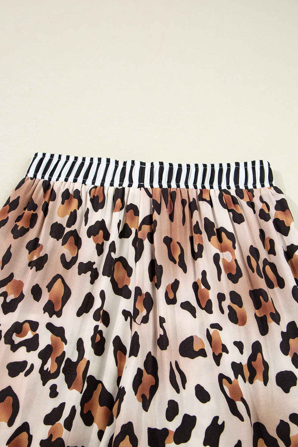 KaleaBoutique Stylish Dearlove Leopard Print Colorblock Striped Edge Shirt and Pants Pajama Set - KaleaBoutique.com