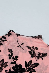 KaleaBoutique Stylish Retro Floral Print Mesh Long Sleeve Pullover Blouse - KaleaBoutique.com