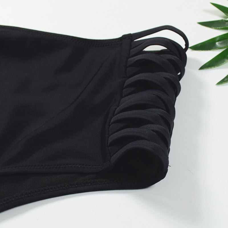 Women's High-Waist Strappy-Side Swim Briefs - KaleaBoutique.com