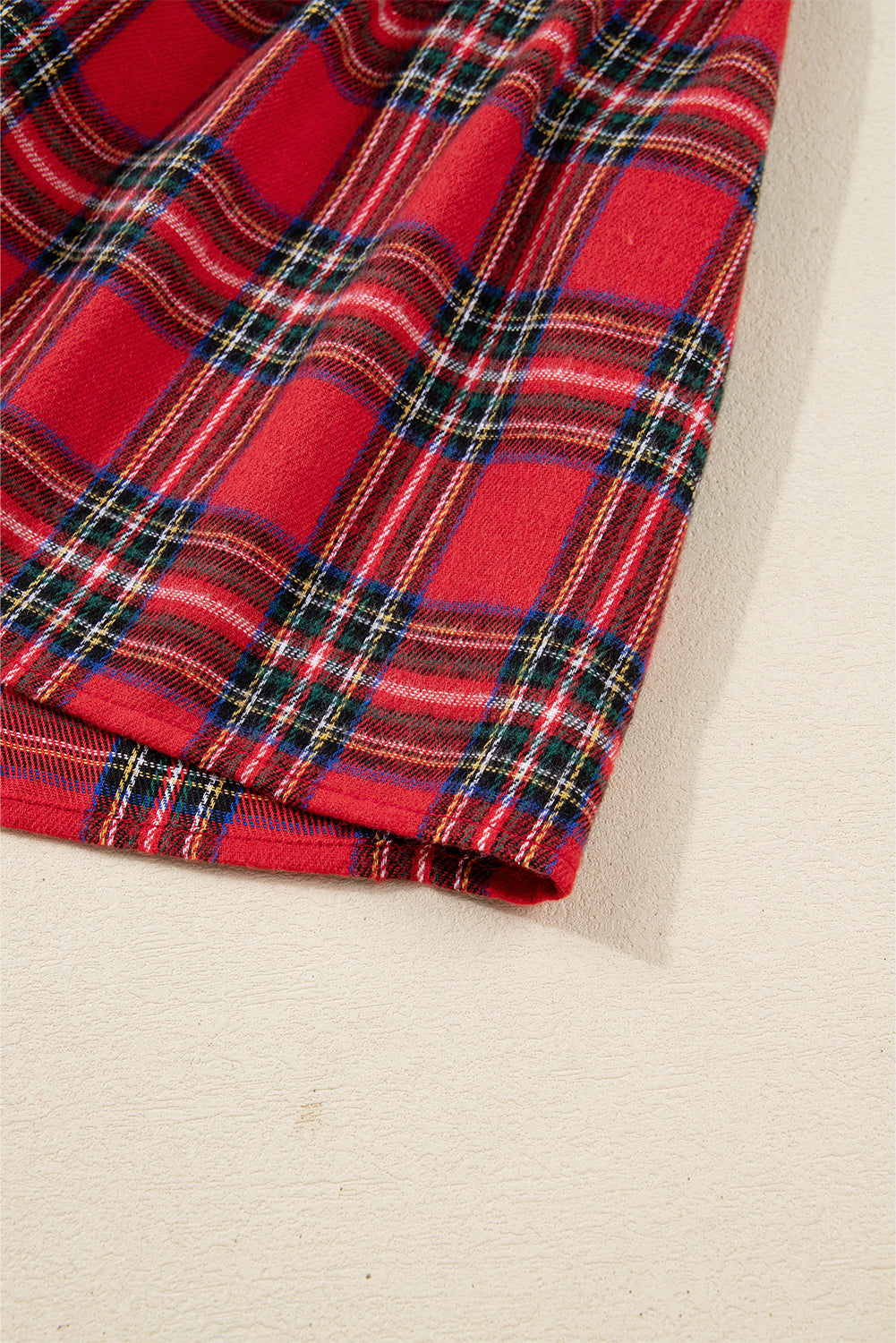 KaleaBoutique Christmas Plaid V Neck 3/4 Sleeve Tie Waist Ruffle Hem Long Dress - KaleaBoutique.com