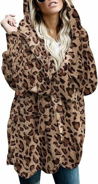 Women's Hooded Plush-Texture Longline Coat - KaleaBoutique.com