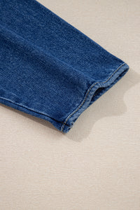 Vintage Fastening Big Patched Pockets Straight Cut Deep Wash Denim Jacket - KaleaBoutique.com