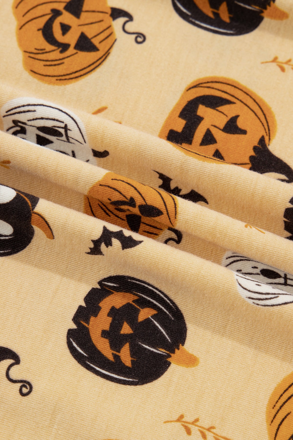 KaleaBoutique Stylish Long Sleeve Ruffle Pumpkin Face Print Two Piece Lounge Set - KaleaBoutique.com