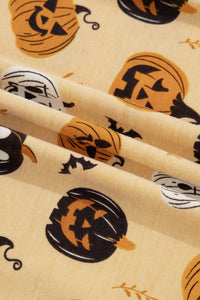 KaleaBoutique Stylish Long Sleeve Ruffle Pumpkin Face Print Two Piece Lounge Set - KaleaBoutique.com