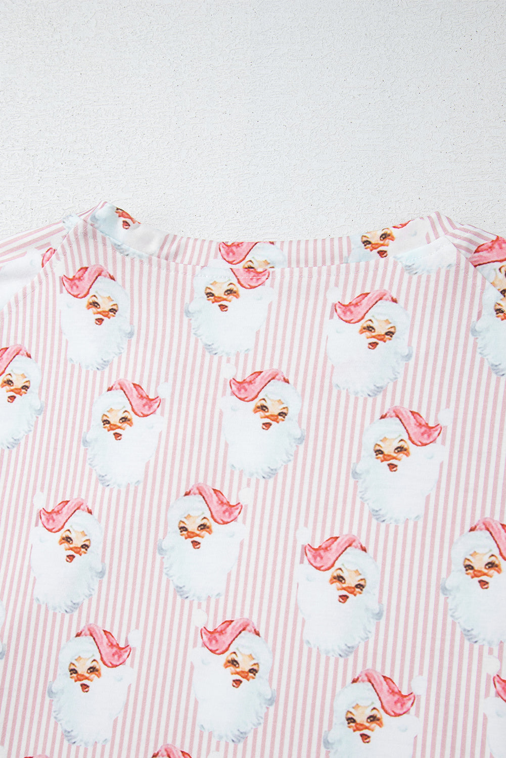 KaleaBoutique Comfortable Santa Claus Striped Print Loose Fit Two Piece Lounge Set - KaleaBoutique.com