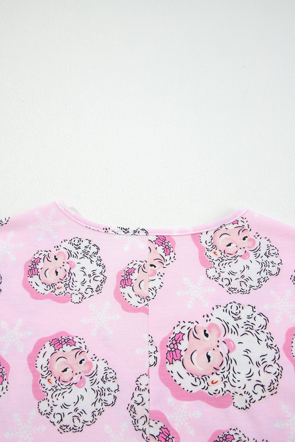 KaleaBoutique Comfortable Santa Claus Print V Neck Tee Drawstring Pants 2pcs Lounge Set - KaleaBoutique.com