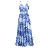 Flowers Long Dress Summer Swing Holiday Beach Dress - KaleaBoutique.com