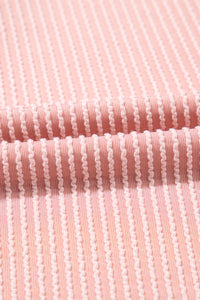 Corded Knit Crew Neck Puff Sleeve Shift Mini Dress - KaleaBoutique.com