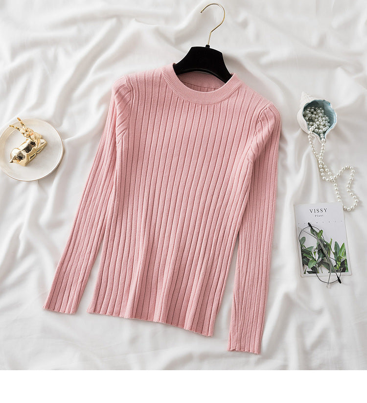 Women's Ribbed Crewneck Long-Sleeve Pullover Sweater - KaleaBoutique.com