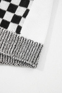 KaleaBoutique Stylish Checkered Open Front Drop Shoulder Cardigan - KaleaBoutique.com