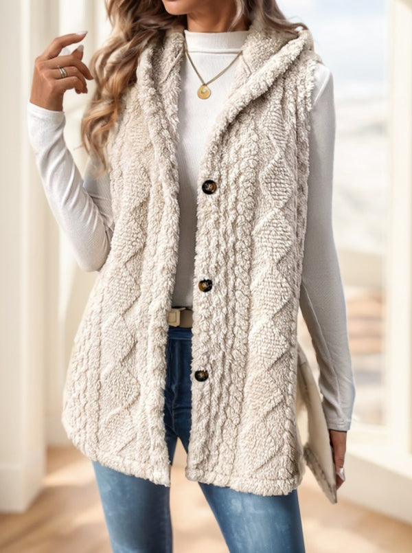 KaleaBoutique Women's Hooded Knit Vest - KaleaBoutique.com