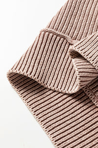 KaleaBoutique Stylish Mineral Wash Exposed Seam Patchwork Knit Open Sweater Cardigan - KaleaBoutique.com