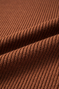 Long Sleeve Ribbed Knit Stand Neck Regular Fit Sweater - KaleaBoutique.com