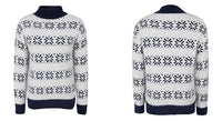 Women's Snowflake Stripe Mock-Neck Christmas Pullover Sweater - KaleaBoutique.com
