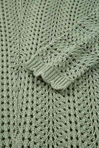 KaleaBoutique Stylish Scalloped Edge Eyelet Knit Batwing Sleeve Cardigan - KaleaBoutique.com