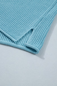 KaleaBoutique Comfortable Exposed Seam Detail Half Sleeve Loose Sweater - KaleaBoutique.com