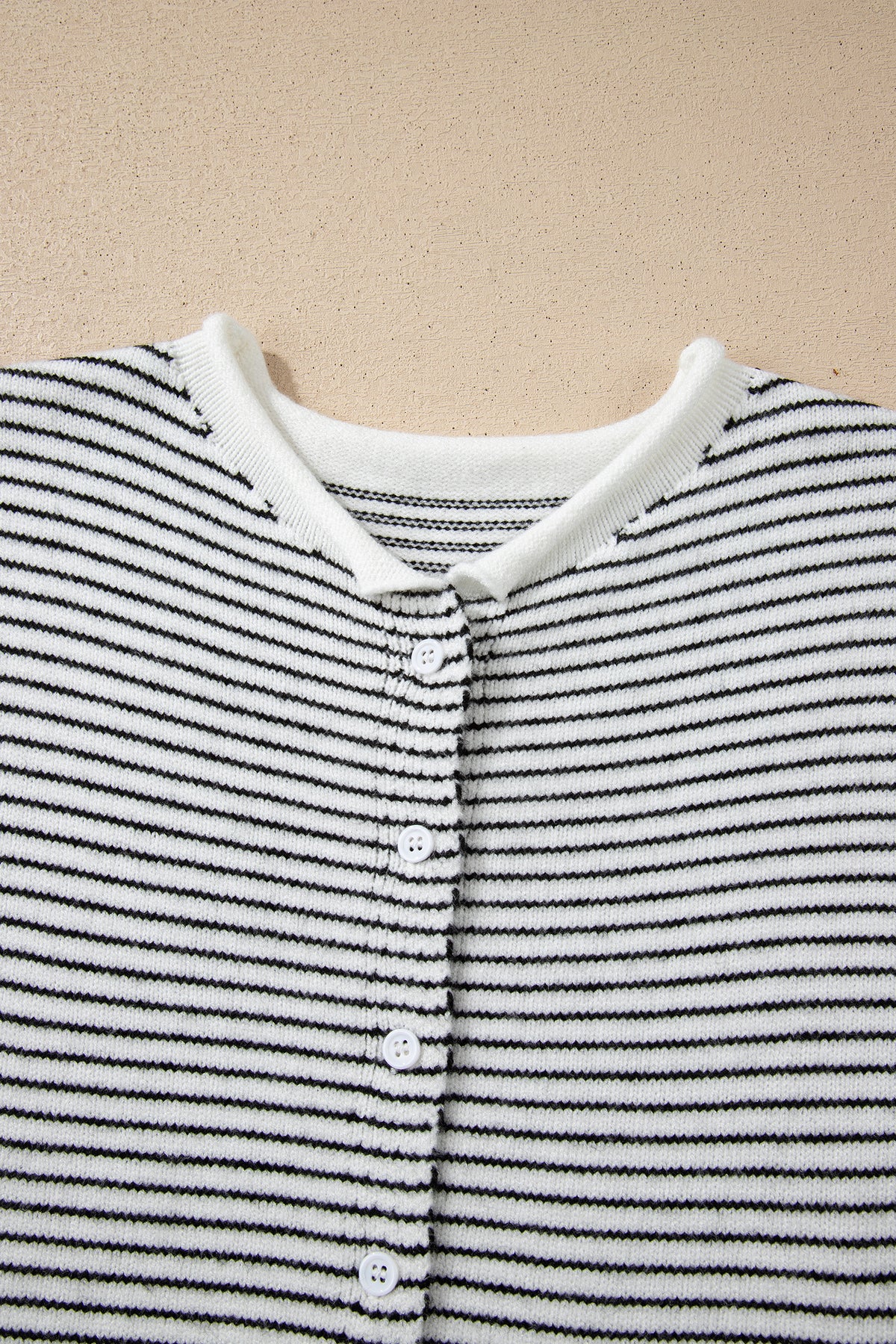 KaleaBoutique Comfortable Contrast Trim Cap Sleeve Button Down Casual Cardigan - KaleaBoutique.com