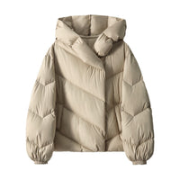 Hooded Long-Sleeve Puffer Jacket - KaleaBoutique.com