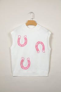 KaleaBoutique Stylish Corded Horseshoes Ribbed Trim Mock Neck Short Sleeve Sweater - KaleaBoutique.com
