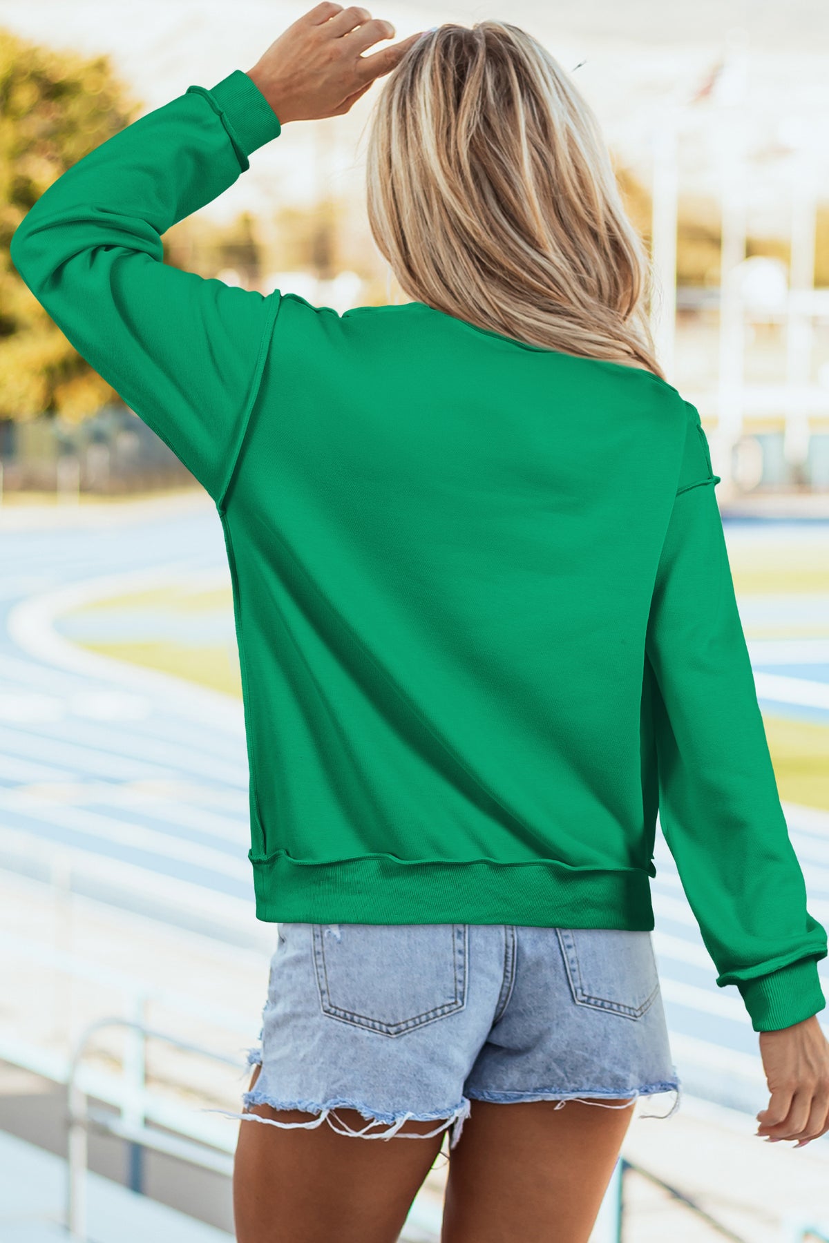 KaleaBoutique Comfortable Oversize Drop Shoulder Reversible Mock Neck Sweatshirt - KaleaBoutique.com