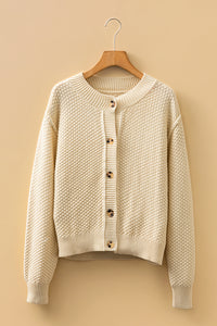 KaleaBoutique Comfortable Button Front Cropped Cardigan Sweater - KaleaBoutique.com