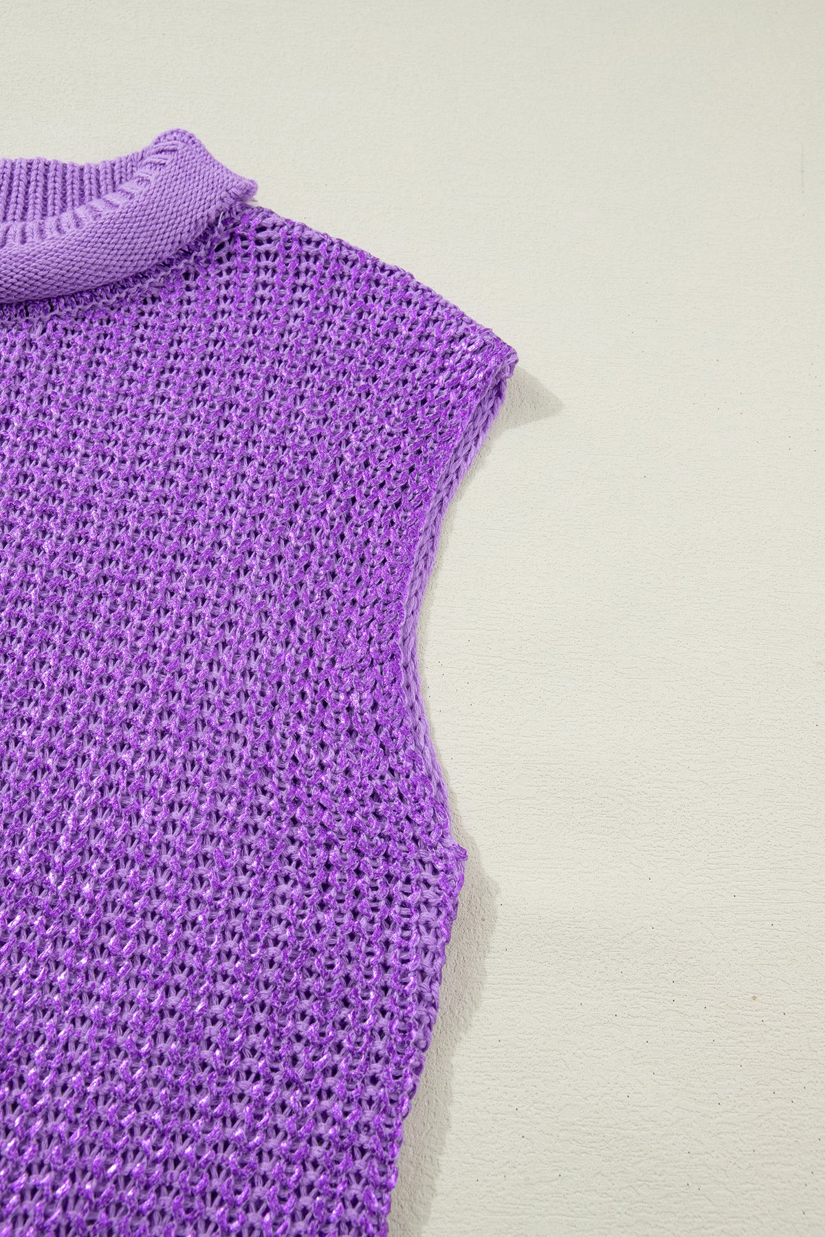KaleaBoutique Stylish Solid Color Knit High Neck Short Sleeve Sweater - KaleaBoutique.com