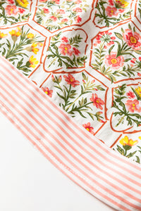 KaleaBoutique Stylish Geometric Floral Print Striped Patchwork Detail Sleeveless Dress（Runs Small ） - KaleaBoutique.com