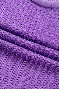 KaleaBoutique Stylish Solid Color Knit High Neck Short Sleeve Sweater - KaleaBoutique.com