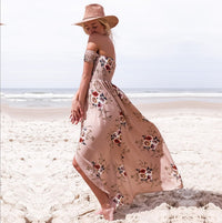 Boho style long dress women Off shoulder beach summer dresses - KaleaBoutique.com
