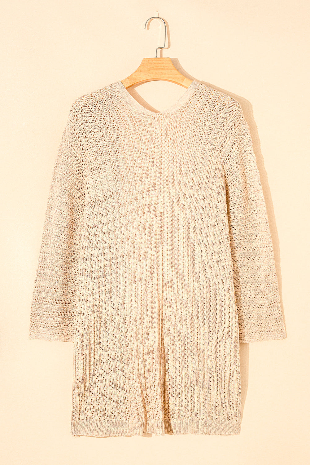 Hollow-out Bracelet Sleeve Knit Cardigan - KaleaBoutique.com