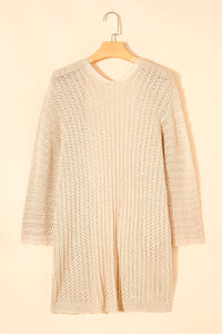 Hollow-out Bracelet Sleeve Knit Cardigan - KaleaBoutique.com