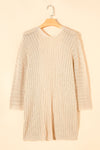 Hollow-out Bracelet Sleeve Knit Cardigan - KaleaBoutique.com