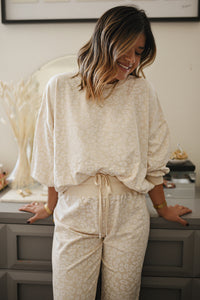 KaleaBoutique Comfortable Cheetah Print Two Piece Loose Fit Cozy Loungewear - KaleaBoutique.com