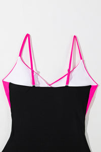 KaleaBoutique Beautiful Eye-Catching Crossover Colorblock Cutout One Piece Swimsuit - KaleaBoutique.com