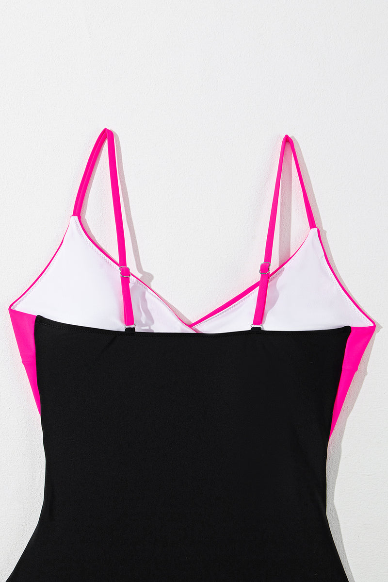 KaleaBoutique Beautiful Eye-Catching Crossover Colorblock Cutout One Piece Swimsuit - KaleaBoutique.com