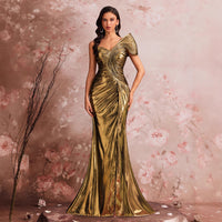 Design-conscious Fish-scale Structured Elegant Evening Gown - KaleaBoutique.com