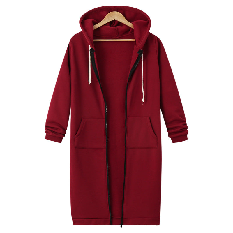 Women's Longline Full-Zip Hooded Sweatshirt with Pockets - KaleaBoutique.com