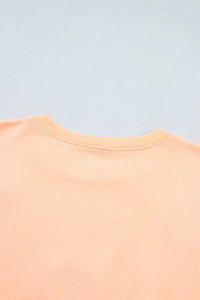 KaleaBoutique Stylish Orange Embroidered Pumpkin Face Drop Shoulder Sweatshirt - KaleaBoutique.com