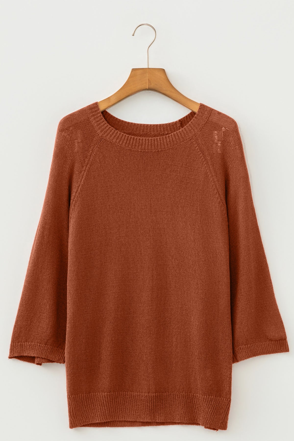 KaleaBoutique Comfortable Ribbed Knit Round Neck Short Sleeve Sweater - KaleaBoutique.com