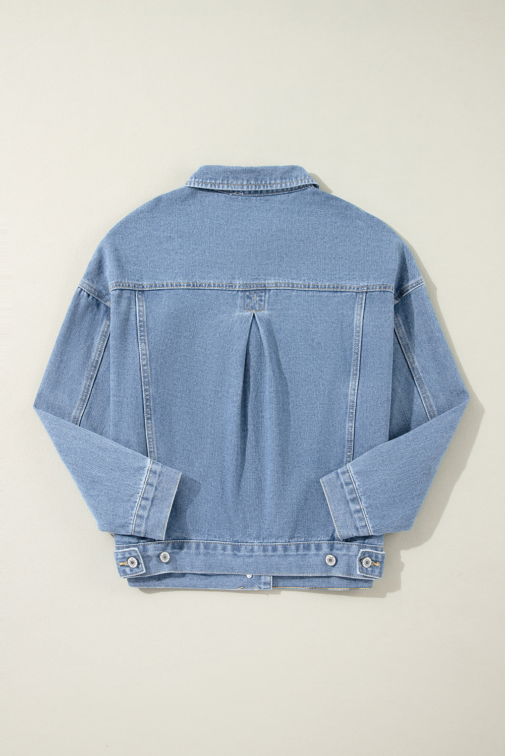 KaleaBoutique Stylish Classic Washed Oversize Pocketed Denim Jacket - KaleaBoutique.com