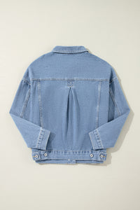 KaleaBoutique Stylish Classic Washed Oversize Pocketed Denim Jacket - KaleaBoutique.com