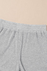 KaleaBoutique Stylish 3 Pieces Rib Crop Camisole Matching Shorts Lounge Set with Cardigan - KaleaBoutique.com