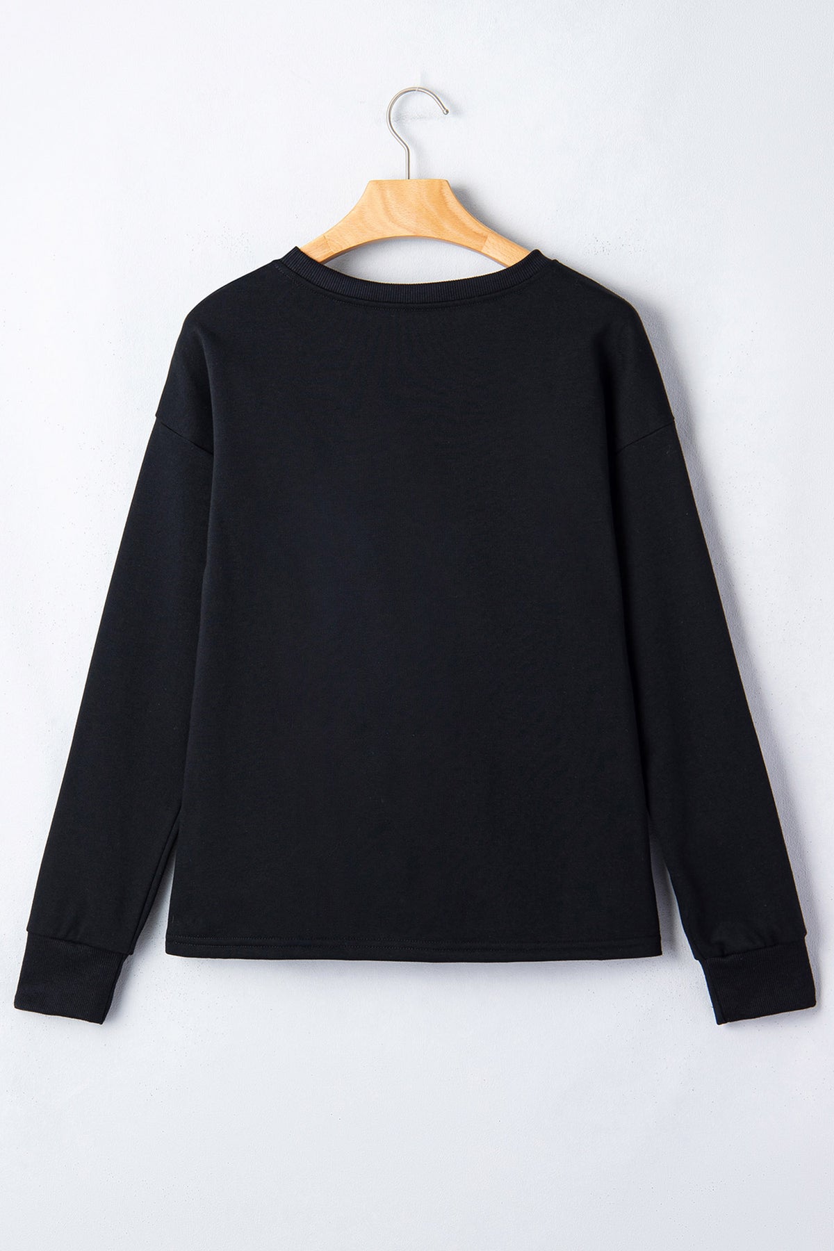 Black Rhinestone Pumpkin Checkered Halloween Long Sleeve Graphic Tee - KaleaBoutique.com