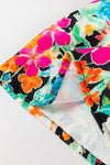 KaleaBoutique Floral Print Bubble Sleeve V Neck Ruffled Blouse - KaleaBoutique.com
