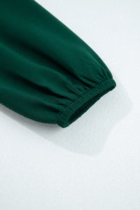 Solid Color Ruched Detail Long Sleeve Midi Dress - KaleaBoutique.com