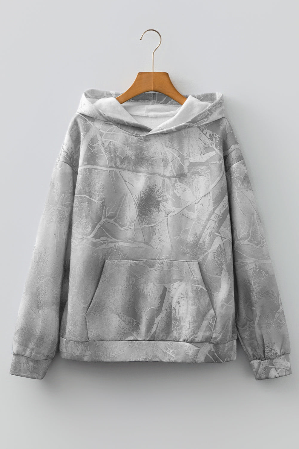 Stylish and Fun Camouflage Woodland Print Oversized Sporty Hoodie - KaleaBoutique.com
