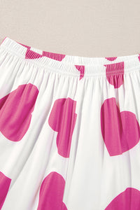 KaleaBoutique Comfortable Ruffled Tank Top And Heart Print Pants Lounge Set - KaleaBoutique.com