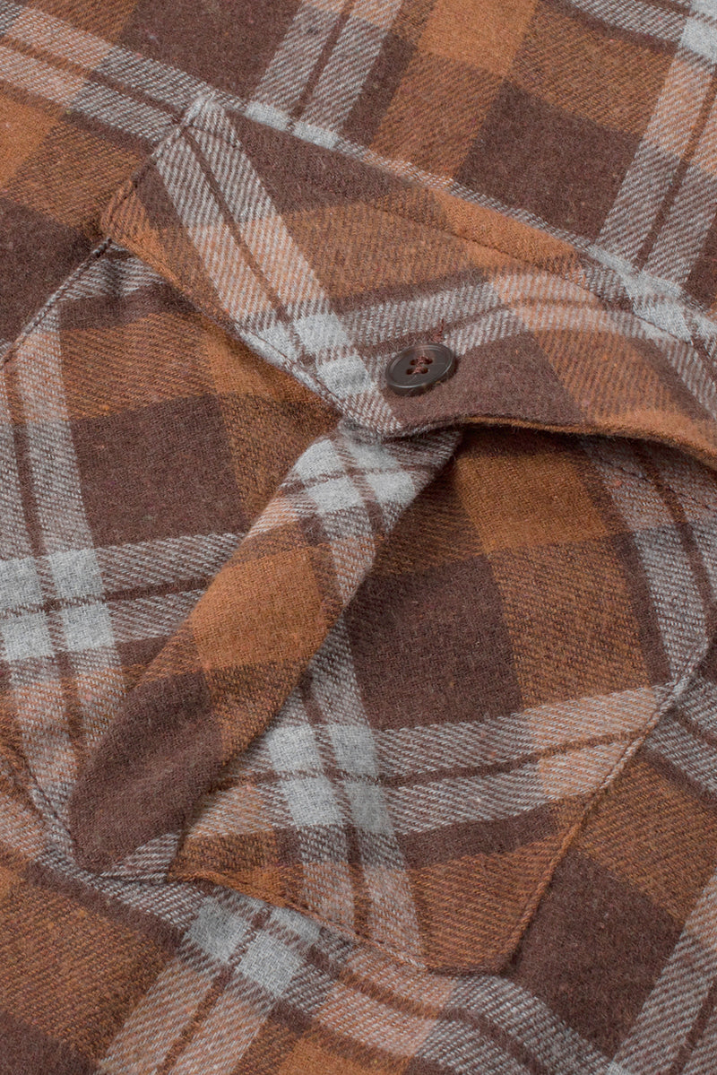 KaleaBoutique Plus Size Plaid Contrast Button Up Hooded Jacket - KaleaBoutique.com
